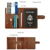Leather Passport Holder for Travel: RFID Blocking Passport Cover -