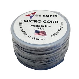US Ropes Tactical Nylon Micro Cord 1.18mm X 125ft Lightweight Braided Cord (3/64" Diameter) on Spool Camping Boating Home Fishing Garden Jewelry 90lb Test Breaking Load (Cheetah)