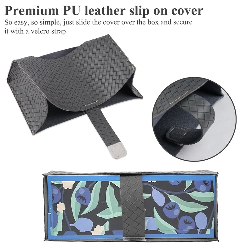 Jasenna Leather Cover for Disposable Paper Hand Towel Box, Compatible
