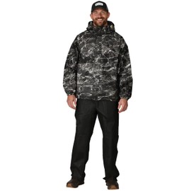 FROGG TOGGS Men's Standard Classic All-Sport Waterproof Breathable Rain Suit, Mo Elements/Blacktip/Black, XX-Large