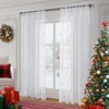 Beauoop - Juego de 2 cortinas transparentes de copo de