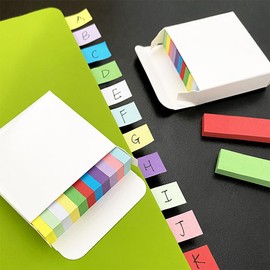 11-Color Index tabs, Label Stickers, Colored Strip Sticky Notes, Mini Markers, categorized Note Papers, Notebook Stickers, 2 Packs