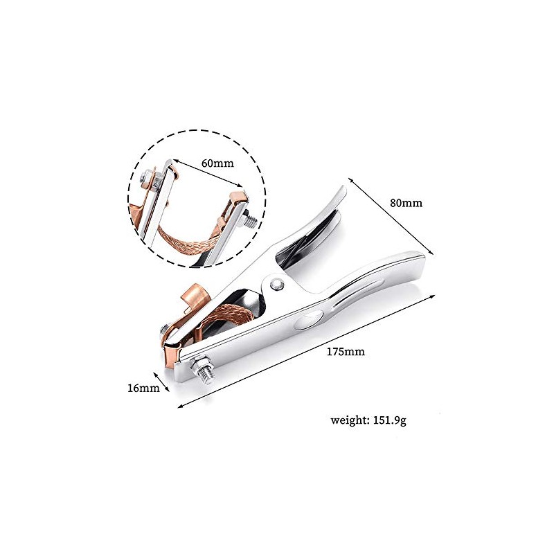 Vogueing Tool 500A Ground Clamp Electroplated Ground Clamp Copper Welding