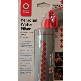 American Red Cross New! American Red Cross Personal Water Filter 3-Stage Filtration Straw