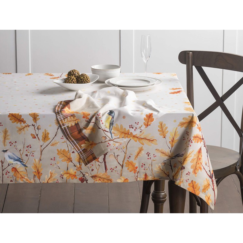 Maison d' Hermine Oak Leaves 100% Cotton Tablecloth for the