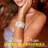ACEDRE Rhinestone Bracelet Silver Bling Diamond Bracelets for Women