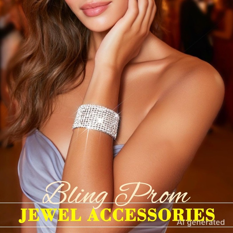 ACEDRE Rhinestone Bracelet Silver Bling Diamond Bracelets for Women