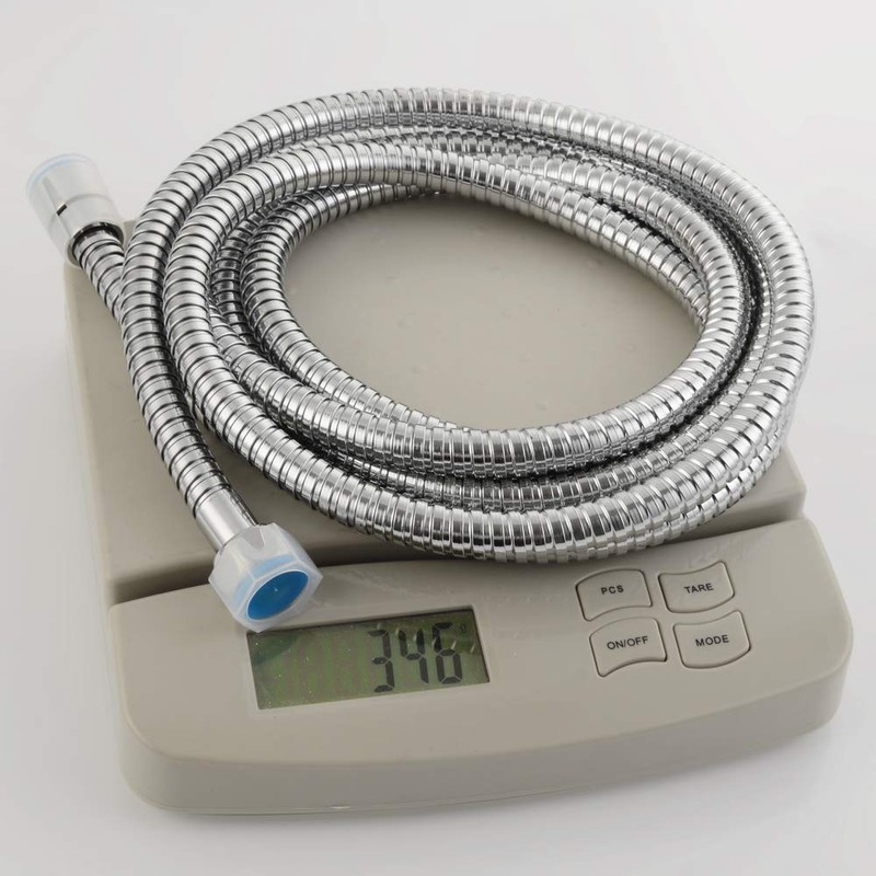 Extra Long Hand Shower Hose 118", Angle Simple Stainless Steel