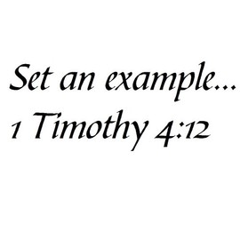 Tapestry Of Truth - 1 Timothy 4:12 - TOT937 - Wall and Home Scripture, Lettering, Quotes, Images, Stickers, Decals, Art, and More! - Set an Example... 1 Timothy 4:12