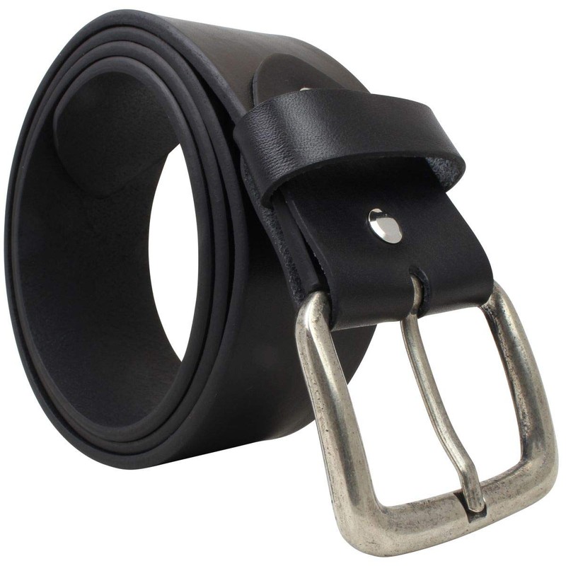 Full Cowhide Leather Belt 5.0 cm - black