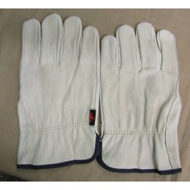 MCR SAFETY 1 Pair MCR SAFETY Industrial Work Gloves Cow Grain Leather Cream XL 3201XL