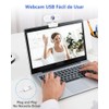 ZZCP Webcam con Microfono para PC,Camara Web para PC HD