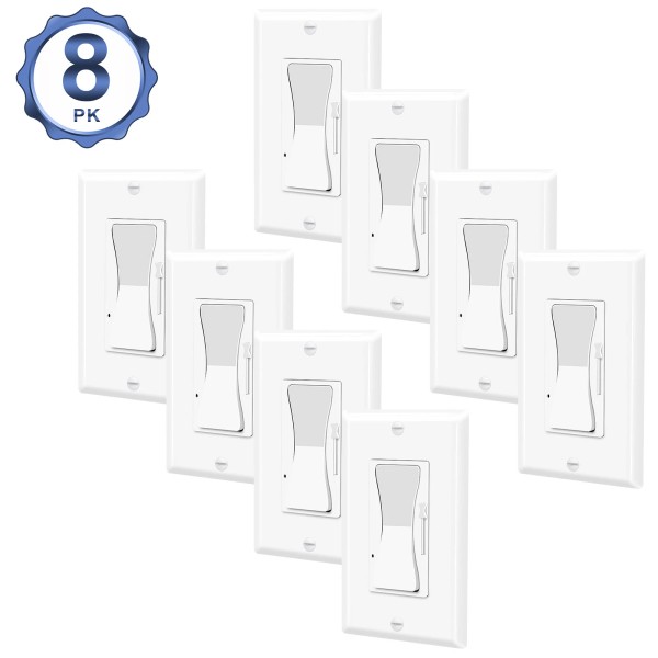 Unbranded 8 Pack Dimmer Light Switches for 150W LED/CFL Bulbs