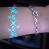 Glow-in-the-Dark Henna Tattoo Sticker Between Love and Ribbon 5ea