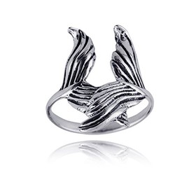 FashionJunkie4Life Sterling Silver Mermaid Tails Wrap Style Ring, Sizes 6-10 (7)