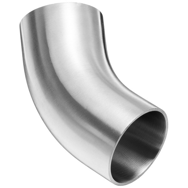 Dixon B2KS-G150P Stainless Steel 304 Sanitary Fitting, 45 Degree Polished Weld Long Elbow with Tangent, 1-1/2" Tube OD