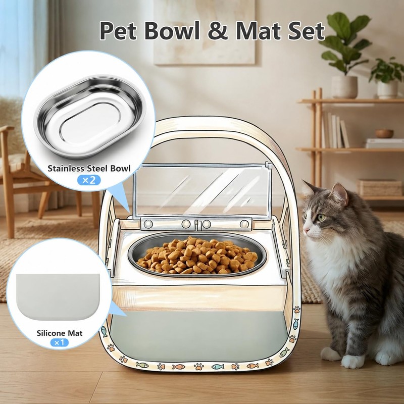 Stainless Steel Bowl for Automatic Pet Feeder, SUS 304, 2