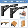 2PCS Folding Shelf Brackets, 12 inch Heavy Duty Stainless Steel