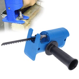 Drill Saw Attachment, Reciprocating Saw Adapter with 3 Blades Mini Electric Drill Modified Jigsaw Sabre Saw, for Wood Metal PVC Pile Cutting Electric Saw Quick Electric Drill Can