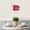 Football Theme Bahrain Minimalist Wood Clock 12 Inch Analog Round