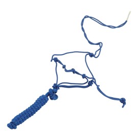 Okuyonic Horse Rope Halter Blue Adjustable Easy to Maintain Stylish Nylon Horse Rope Halter Comfortable for Farm
