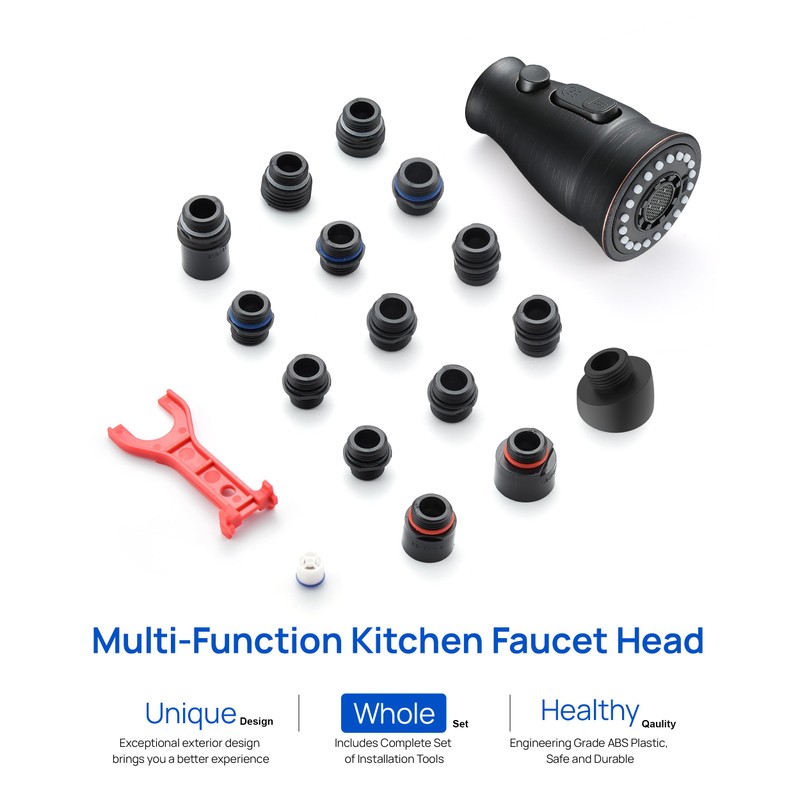 J-HVA Oil Rubbed Bronze Pull Down Kitchen Faucet Head Replacement