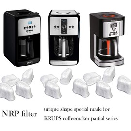 NRP Replacement F47200 Charcoal Water Filter Cartridges for KRUPS Coffeemaker FMF/FME/629/180 SAVOY & More (6)