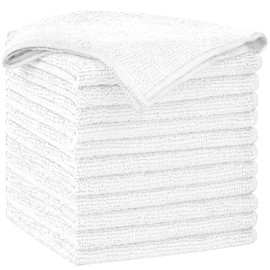AIDEA Microfiber Cleaning Cloths-12PK, Soft Microfiber Towel, Absorbent Cleaning Supplies, Lint-Free Streak-Free Cleaning Cloths for House, Kitchen, Window(12in.x12in.)