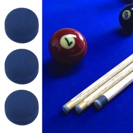 LT Easiyl 50 Pieces 9mm Blue Cue Tips for Pool Billiard Replacement Tips for Snooker Pool Cue Tips Leather for Billiard Cue Pool Cue and Snooker