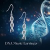 DNA Earrings Sterling Silver DNA Dangle Earring Science Earrings Music