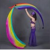 KIKIGOAL 2pcs 2.5x0.9M/98.43"x35.43" Multi-Color Dance Silk Veil Poi (2.5x0.9M/98.43"x35.43", Gradual