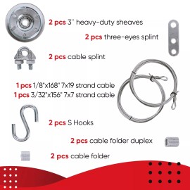 Granatan Garage Door Cable and Pulley Replacement Kit, Heavy Duty Pulley