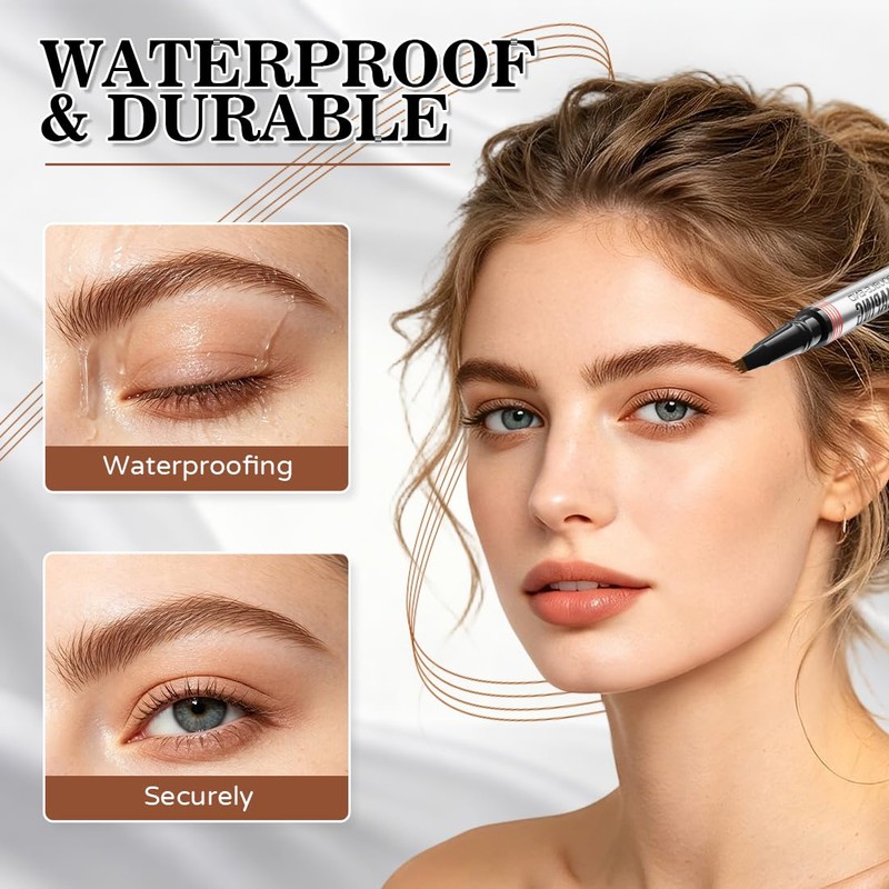 Eyebrow Pencil, 2-in-1, Microblading Eyebrow Pencil, Hair Drawing, 4D Eyebrow