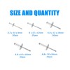 BESTYCHAO Pop Rivets, 120pcs 5 Sizes Large Flange Aluminum Blind
