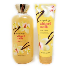 Generic Whipped Vanilla 2 in 1 Body Wash and Bubble Bath 16 fl oz & Whipped Vanilla Body Cream 8 oz (Pack of 2)