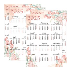 4 Pack 2025 Calendar Stickers Watercolor 12 Monthly Planner Date Page Sticker Weekly Planner Stickers for Scrapbook Schedule Planner