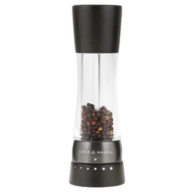 Cole & Mason Derwent Pepper Mill - Gourmet Precision Pepper Grinder - Refillable Seasoning and Spice Tools - Adjustable Grinding Settings - Black Wood