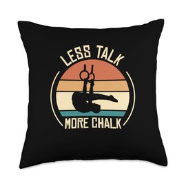 Ring Gymnastics Chalk Gymnast Rings Stuff Ring Gymnast Throw Pillow