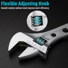 DURATECH 12 Inch Adjustable Wrench, 3-in-1 Spanner with Box End/Hex