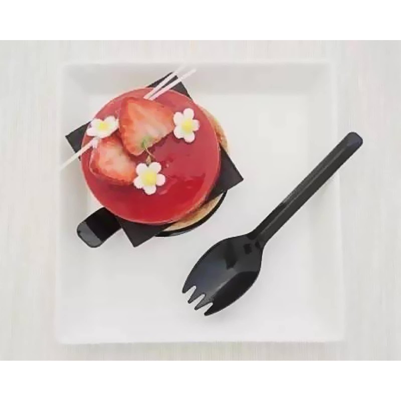 13cm Plastic Food Spork Disposable Forks & Spoons 2 in