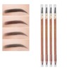 4pcs Eyebrow Pencil Double Head Eyebrow Makeup Pen Wood Handle