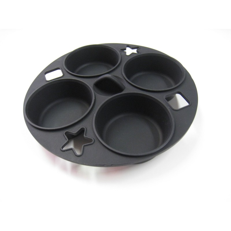Microhearth 4-Cup Silicone Muffin Pan - BPA Free, Nonstick Microwave