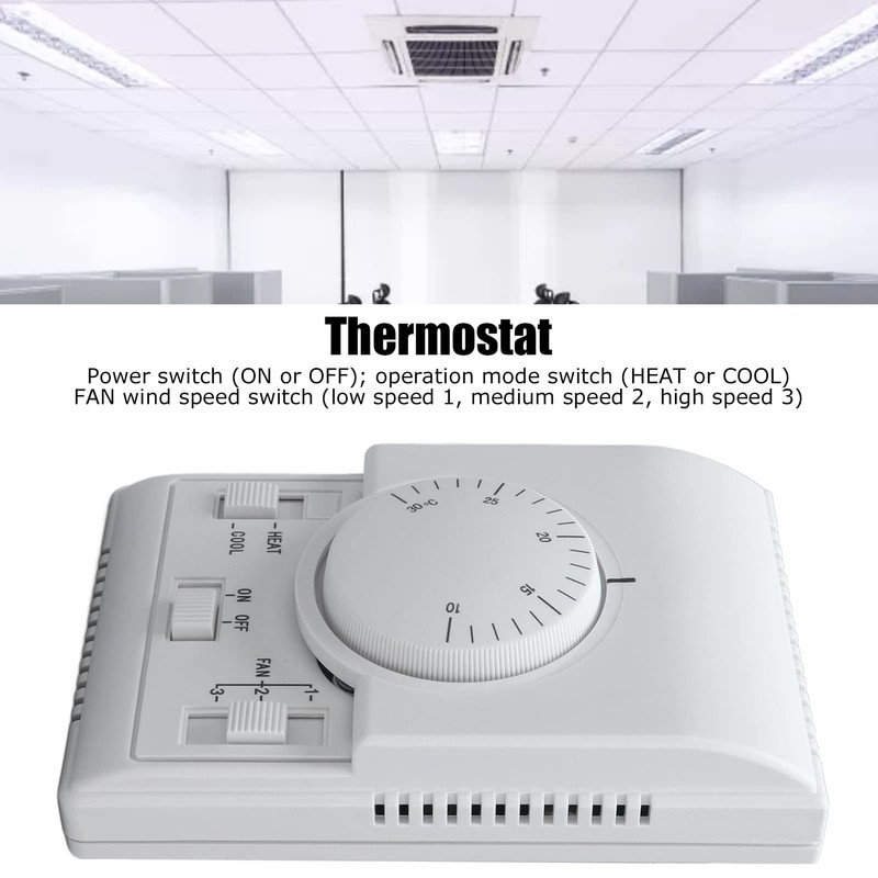 110-220V Central Air Conditioning Thermostat,Mechanical Thermostat, 2 Way Room Mechanical