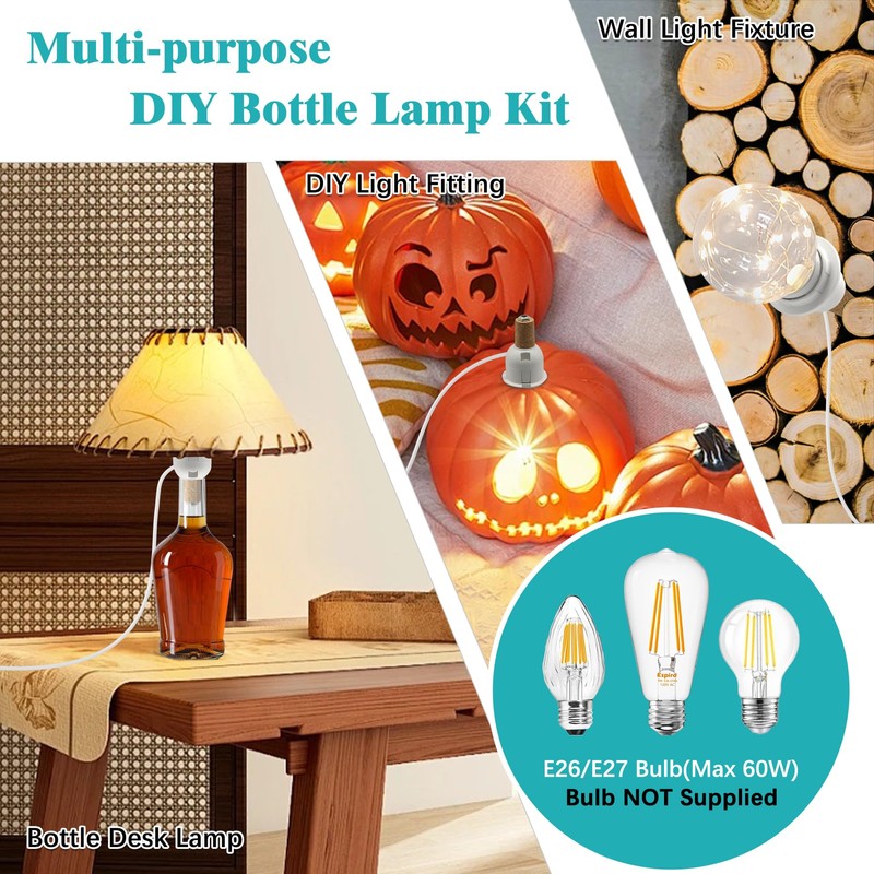 DIY Bottle Lamp Kit, Lamp Kits for Do it Yourself,