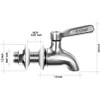 X-Chef Beverage Dispenser Spigot Replacement, Stainless Steel Metal Spigot for