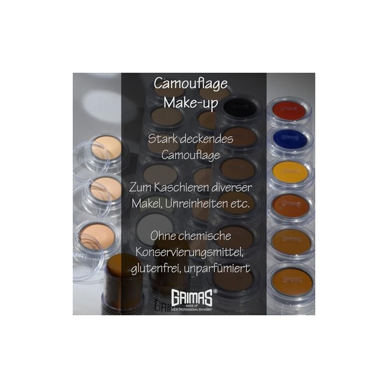 Grimas Camouflage Make-Up 2.5 ml Dose, , ,