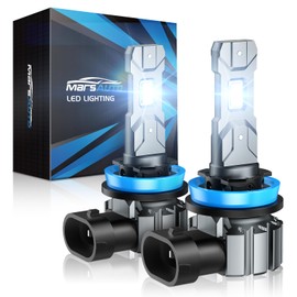 Marsauto H11 Bulb, 30000LM Brightness Output 6000K Cool White,H8 H9 H11 Fog Bulbs IP68 Waterproof 60000Hrs Lifespan, 3Mins Installation, 2 Pack