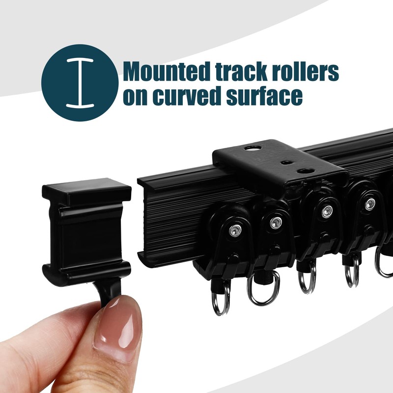 Jetec Curved Ceiling Curtain Track 8 m/ 26 ft Bendable