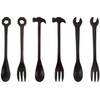 TOUGEI Gift Wooden Cutlery Set, Tool, Spoon, Fork, 6-Piece Dinnerware