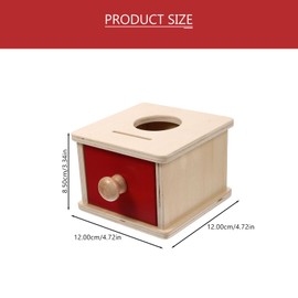Toyvian Montessori, giocattolo in legno, 2 in 1, Montessori, con cassetto, per neonati